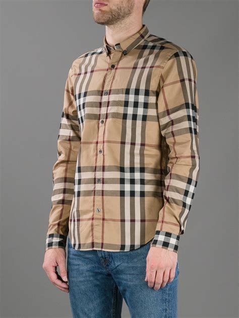 burberry brit men's yellow gingham check shirt|thomas burberry shirts for men.